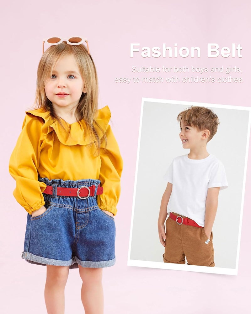 AWAYTR Kids Elastic Leather Belt - Stretch Belt for 3-16 Girls and Boys 16"-31.5" - Image 3